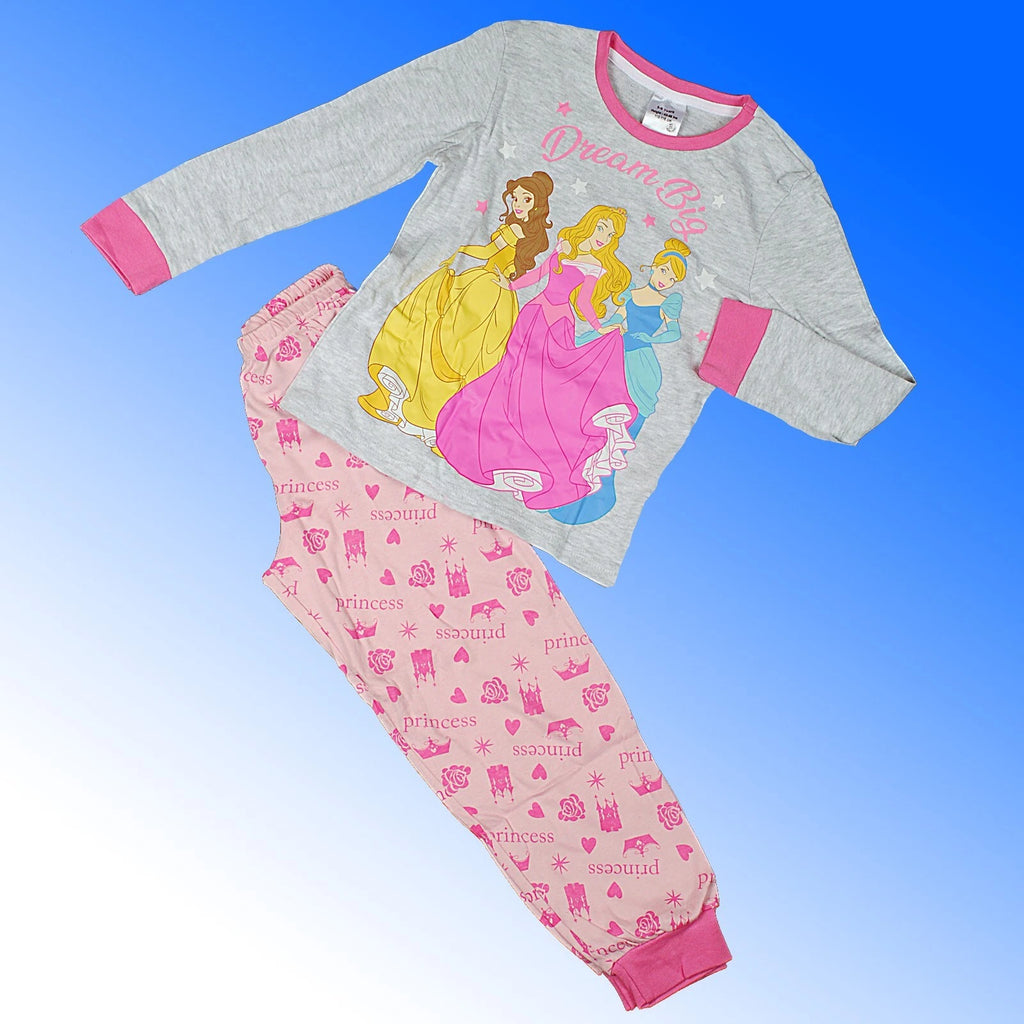 Girls Disney Princess Pyjamas Cinderella Belle Aurora  Age 5 6 7 8 Years