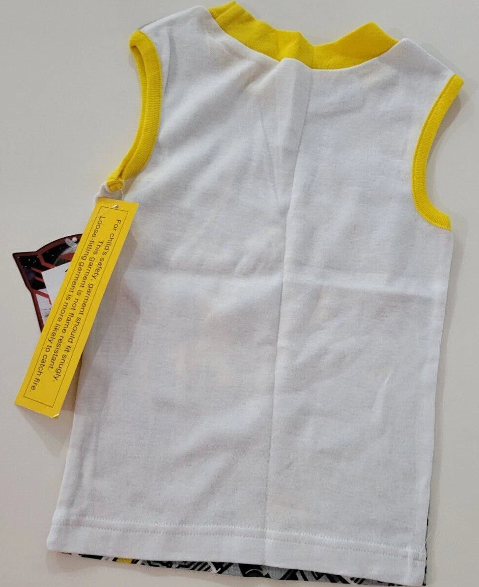 Boys Trans Formers Brand Gray Yellow White 2 Piece Pajama Short Set Size 6