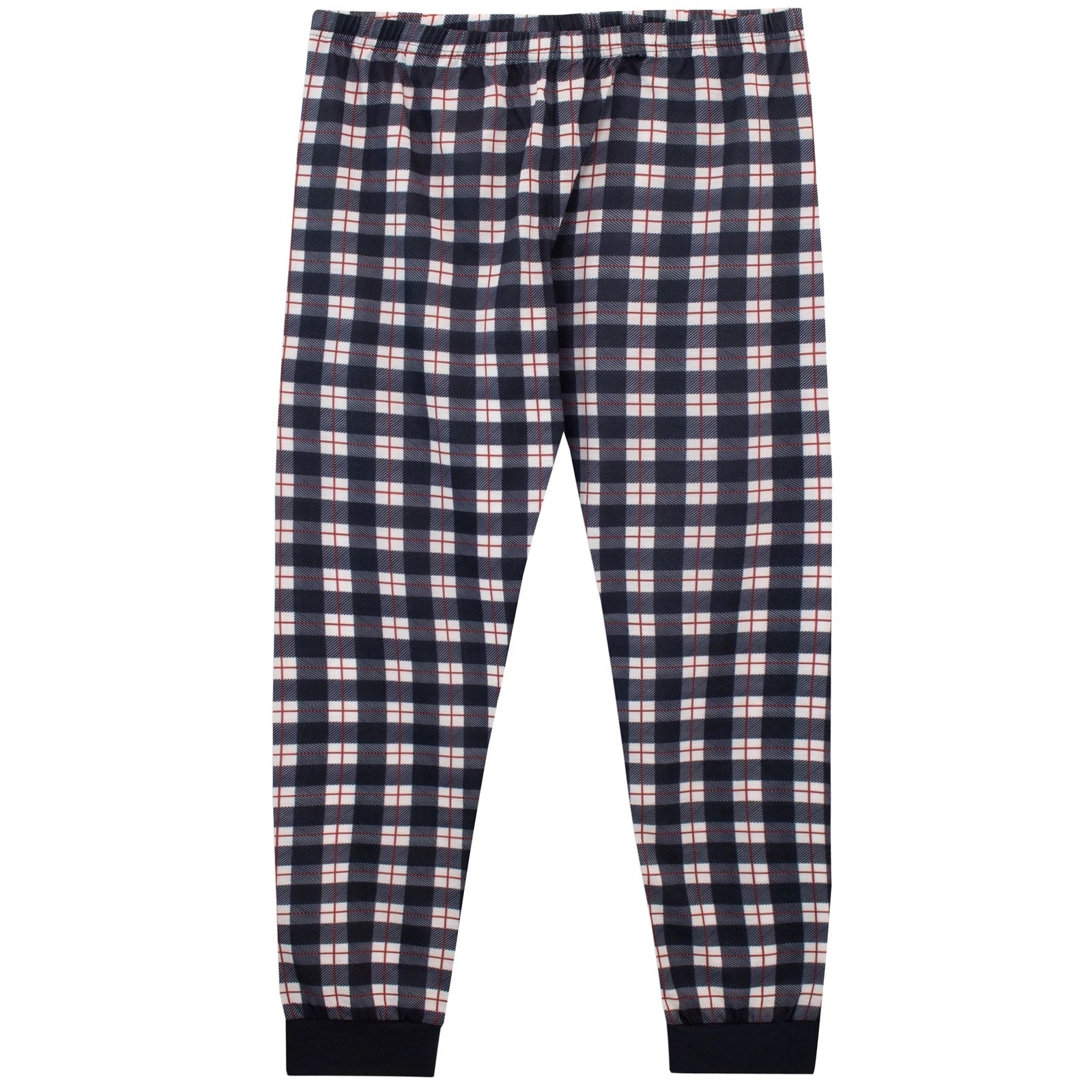 Boys Pyjamas Pyjama Set PJs 6- 13 Years Short Sleeve Chillin Check Gift Black