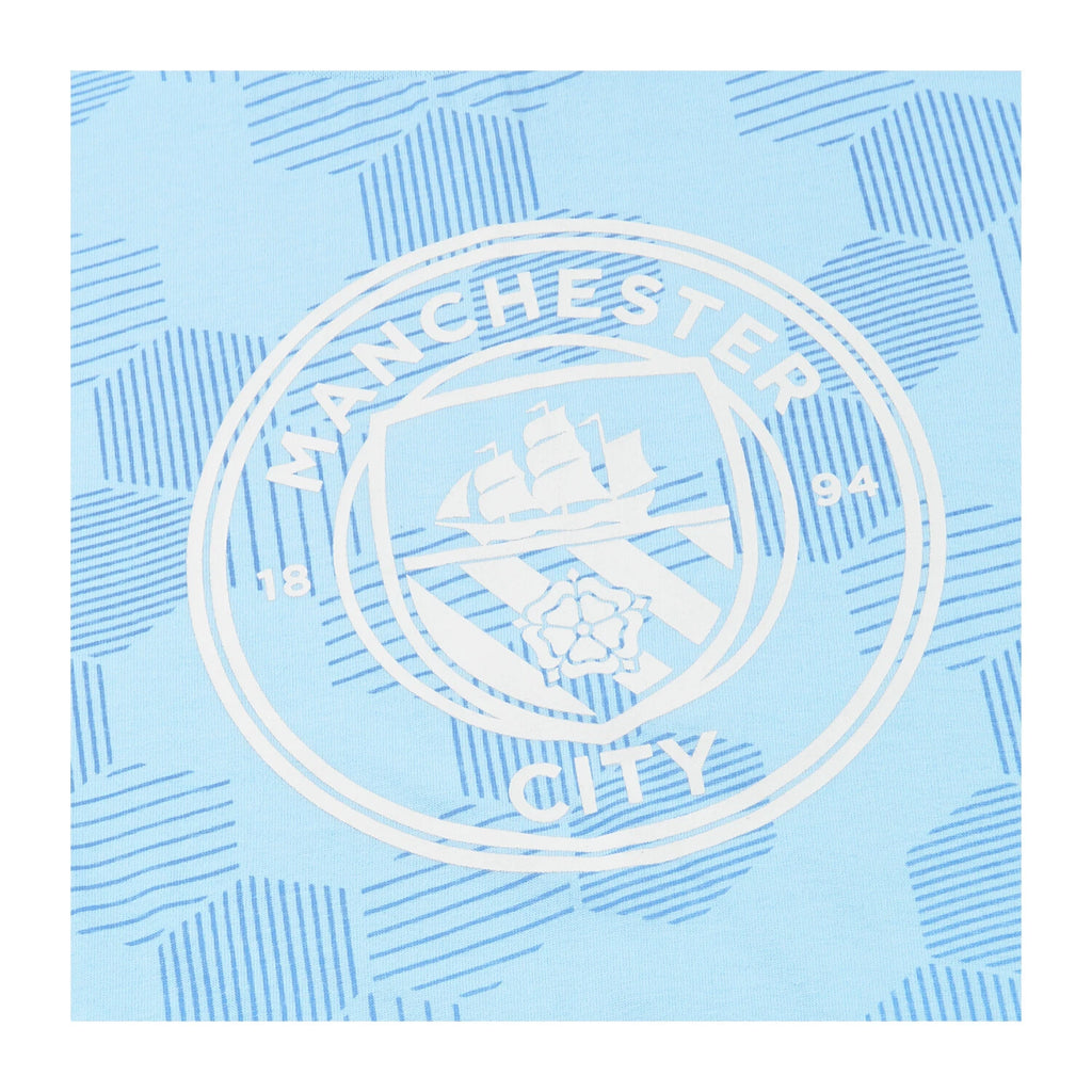 Manchester City F.C Boys Pyjamas Man City 100% Cotton PJs Official Merchandise