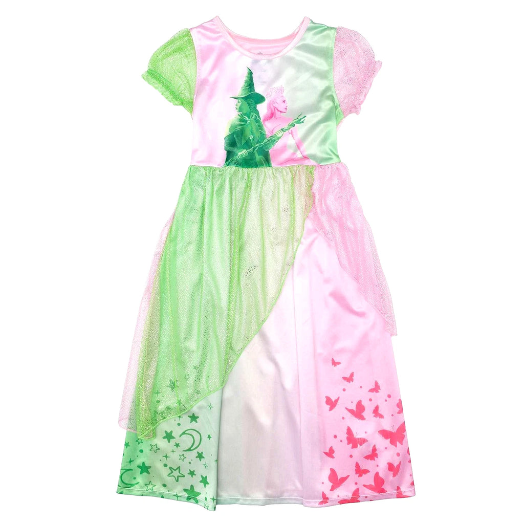 Wicked Girls Nightgown Pajamas Gown 5 6 7 8 Movie Elphaba Glinda Pink Green NWT