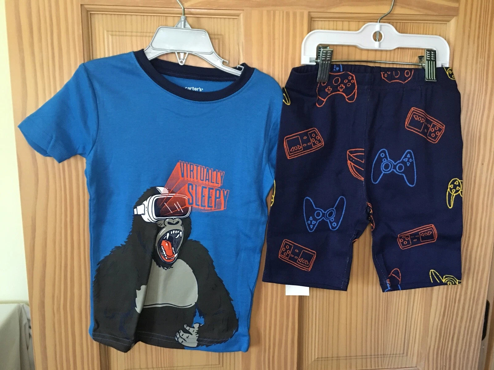 New Carter's Boys Gorilla Pajama set Snug Fit Shorts many sizes Blue Navy