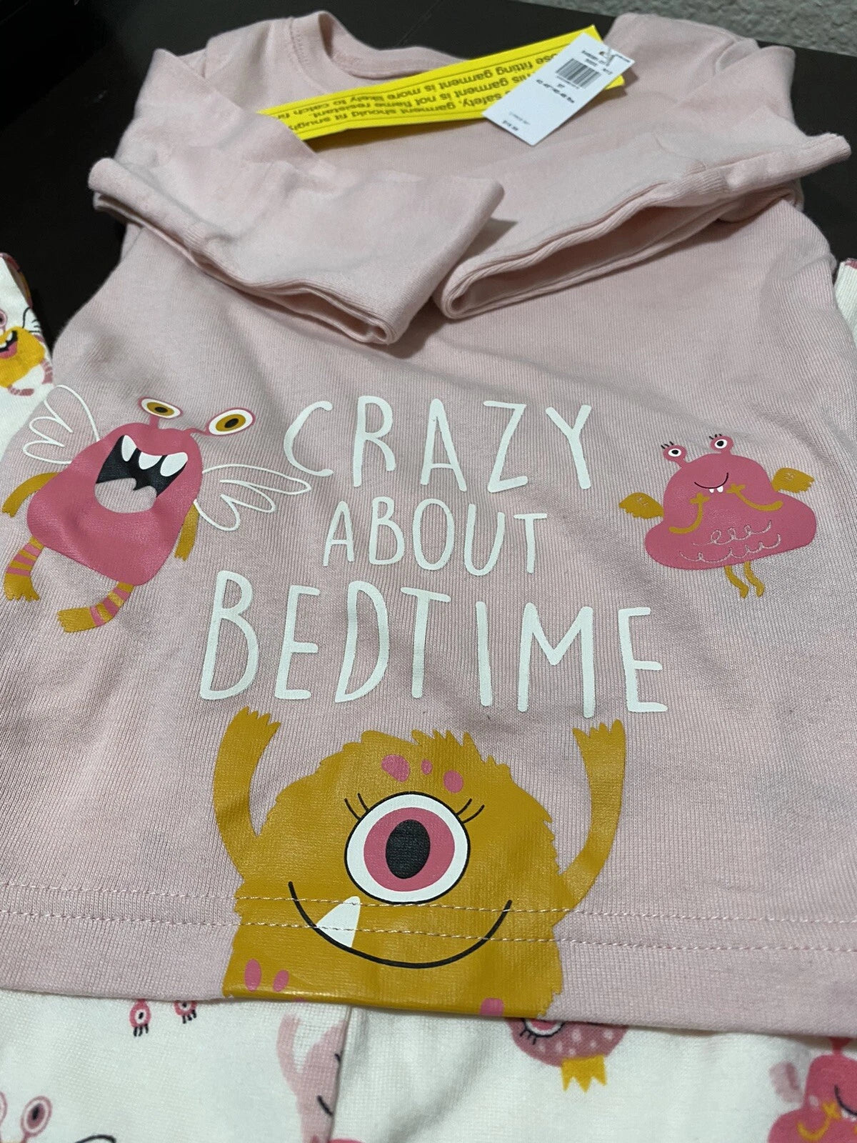 OLD NAVY MONSTERS PRINT TODDLER GIRL PAJAMA SET . NEW WITH TAG.