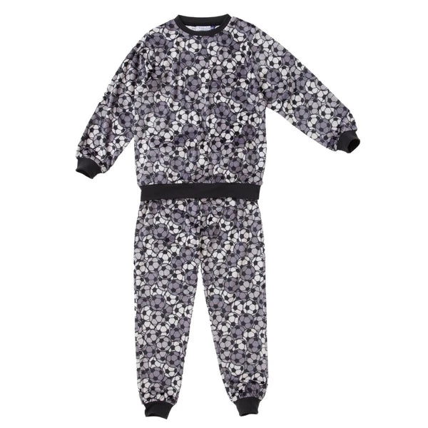 Boys Pyjama PJ Nightwear Sets 2 Piece Check Bottom Loungewear Short Long Bedlam
