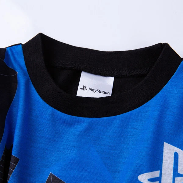 PlayStation Boys Pyjama Set Short Sleeve Summer Gaming PJs For Boys Girls Teens