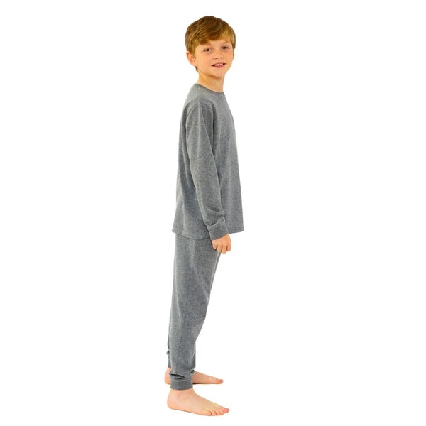 Boys Pyjama PJ Nightwear Sets 2 Piece Check Bottom Loungewear Short Long Bedlam