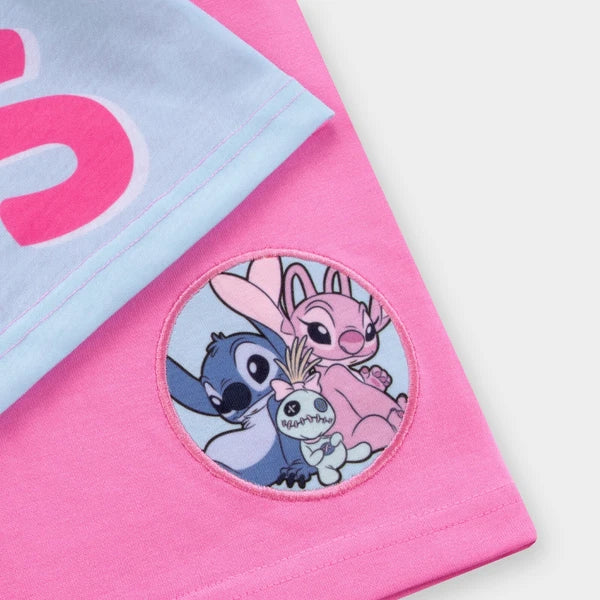 Disney Lilo And Stitch Pyjamas | Girls Stitch And Angel PJs | Lazy Days Pyjamas