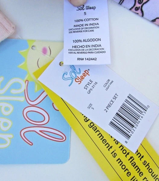 Sol Sleep Girls 2pc Pink Pajama Set GP5-3116 Weekend Mood Sleep Sizes: 5 6 & 6X