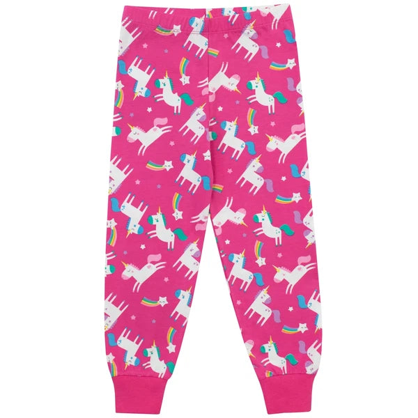 Rainbow Glitter Unicorn Pyjamas  5 6 7 8 9 10 11 12 Years PJs Nightwear Pink