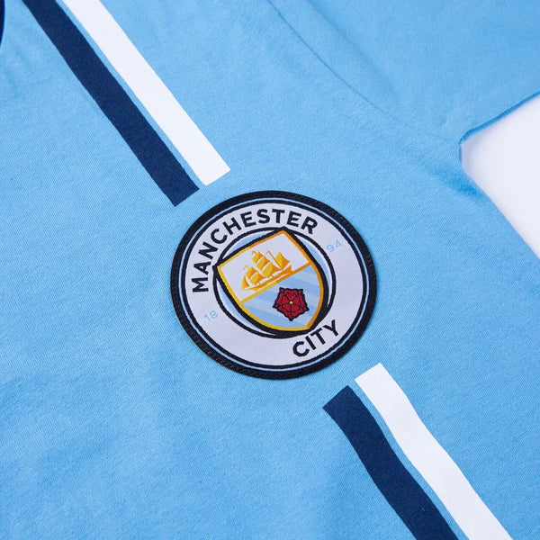 Manchester City F.C Boys Short Pyjamas, MCFC Summer Official Football Pjs