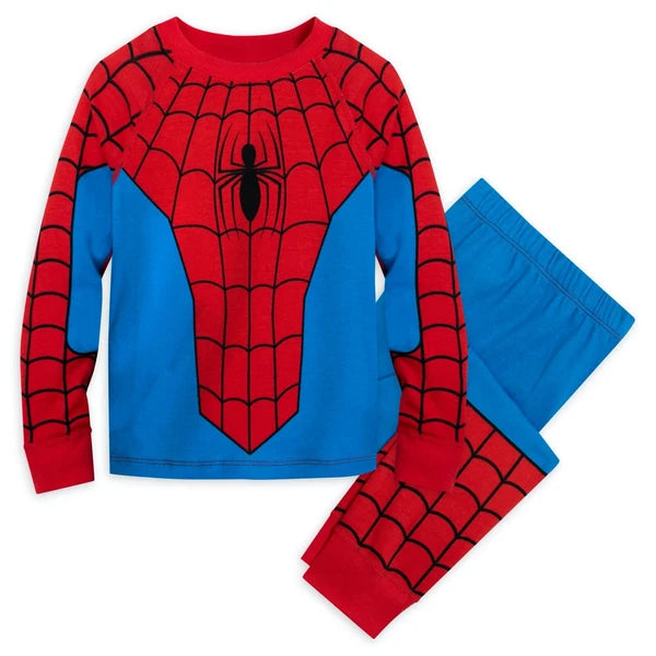 NWT Disney Store Spiderman Costume Tight Fit Pajama Set Boy Marvel many sizes