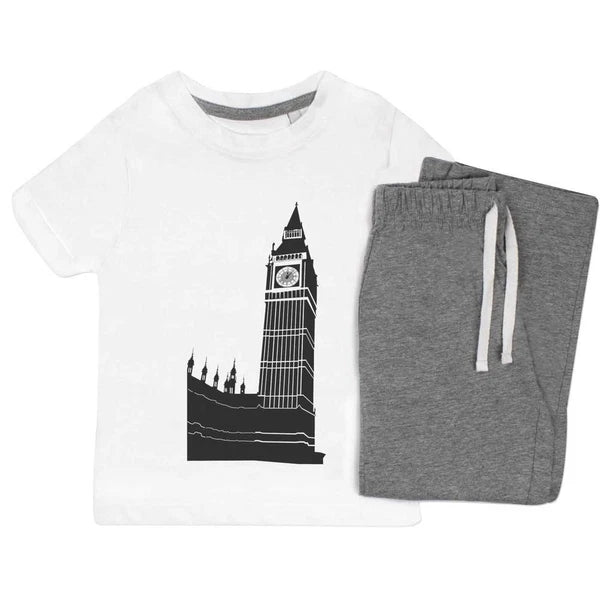 'Big Ben Clock' Kids Nightwear / Pyjama Set (KP050719)