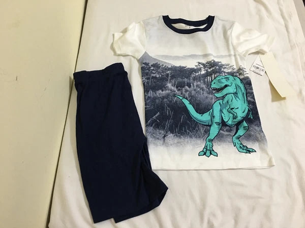 New Carter's Boys Dinosaur Pajama set Snug Fit Shorts White Navy Blue many sizes