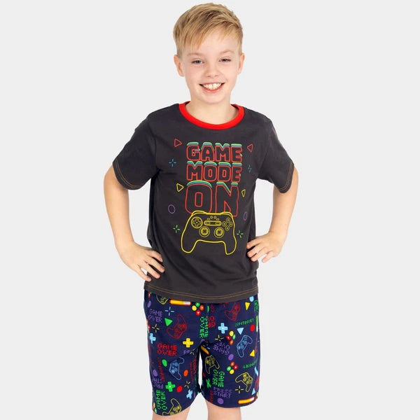 Harry Bear Short Gaming Pyjamas | Boys Gamer Pjs | Short Pyjama Set For Boys