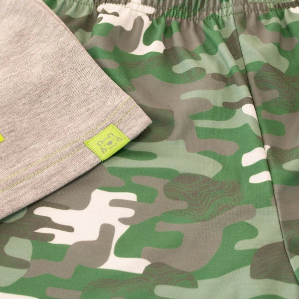 Gaming Pyjamas Kids Boys 6 7 8 9 10 11 12 Years PJ Set Camouflage Grey Green
