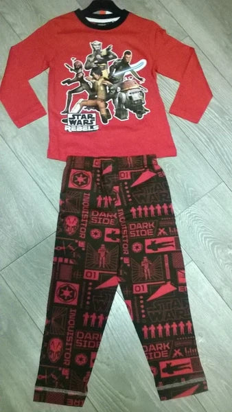 Red Star Wars Rebels nightwear pyjamas sleepwear set NEW Boys & Girls Age 4 6