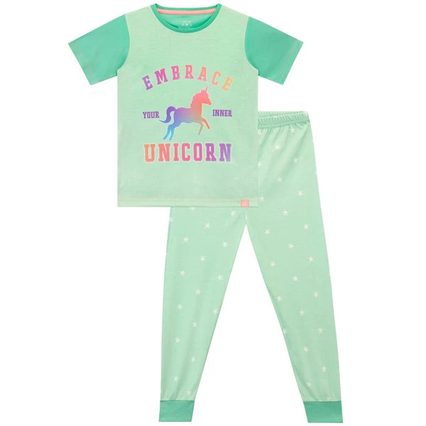 Rainbow Unicorn Pyjamas Kids Girls 5 6 7 8 9 10 11 12 13 Years PJs Nightwear