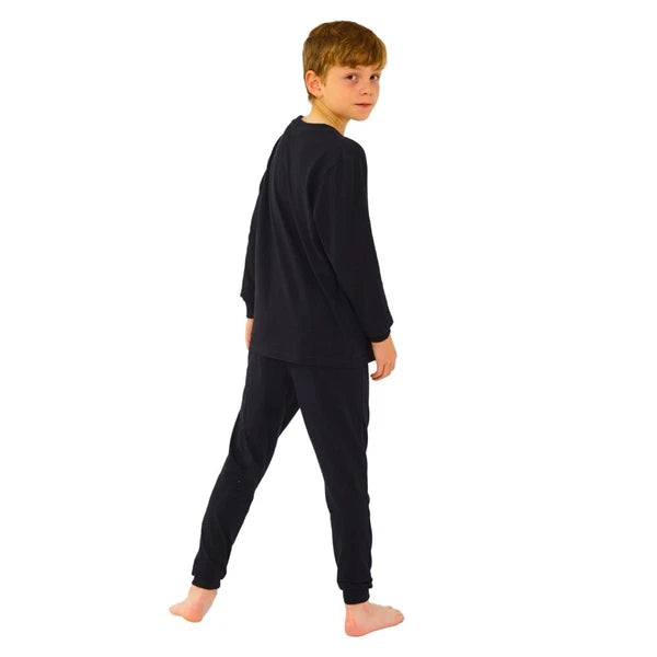 Boys Pyjama PJ Nightwear Sets 2 Piece Check Bottom Loungewear Short Long Bedlam