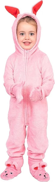 Kids/Youth/Toddler Christmas Pink Bunny Jumpsuit Halloween Christmas Costume