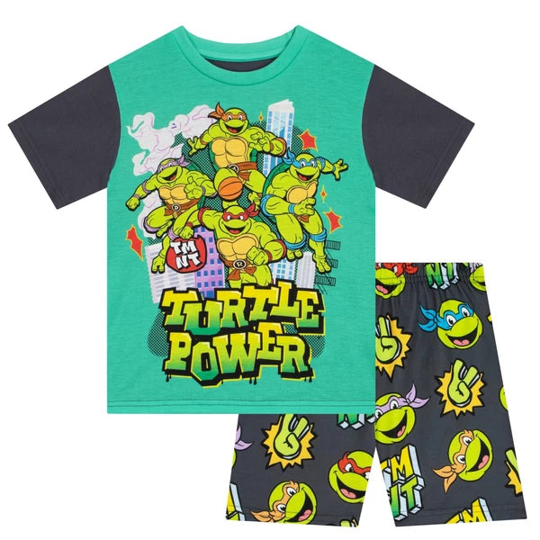 Teenage Mutant Ninja Turtles Pyjamas | Boys TMNT PJs | Short Pyjama Set For Boys