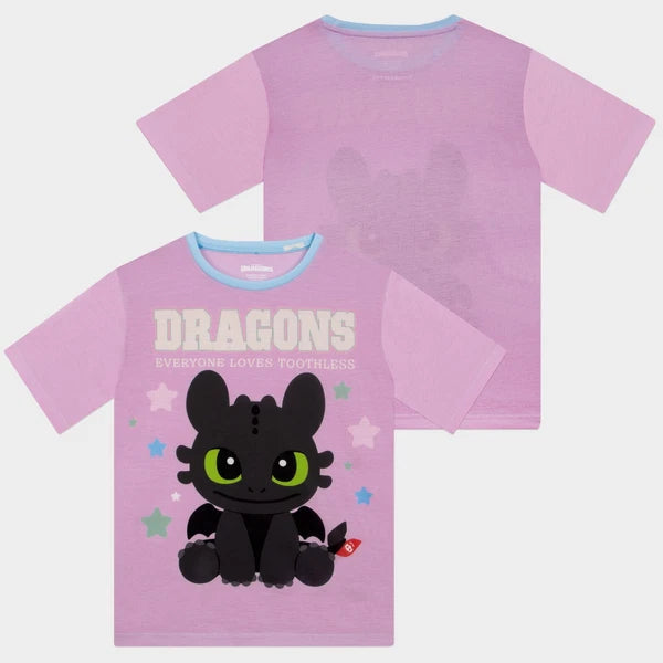 How To Train Your Dragon Pyjamas | Girls Short Pyjamas | Toothless Pjs For Girls