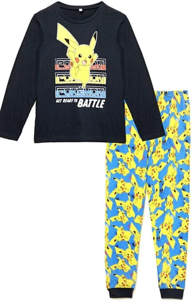 New Boys Boys Pokemon Long Sleeve Pyjama Set Size 6-7 Years