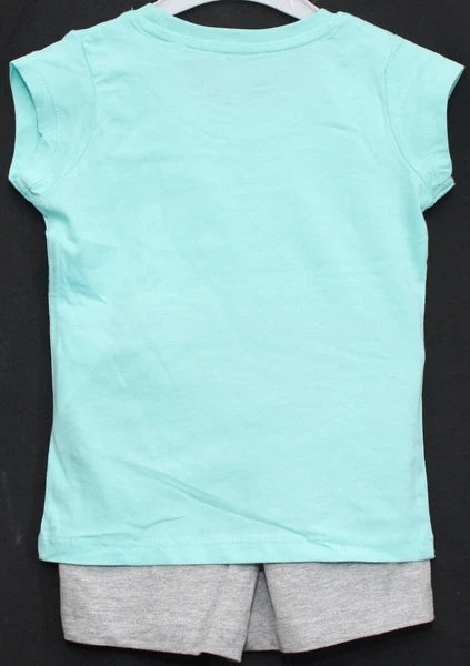 2 Pairs of Girls Plain Short Pyjamas /Mix & Match Shorty PJs in Sizes 3-10 years