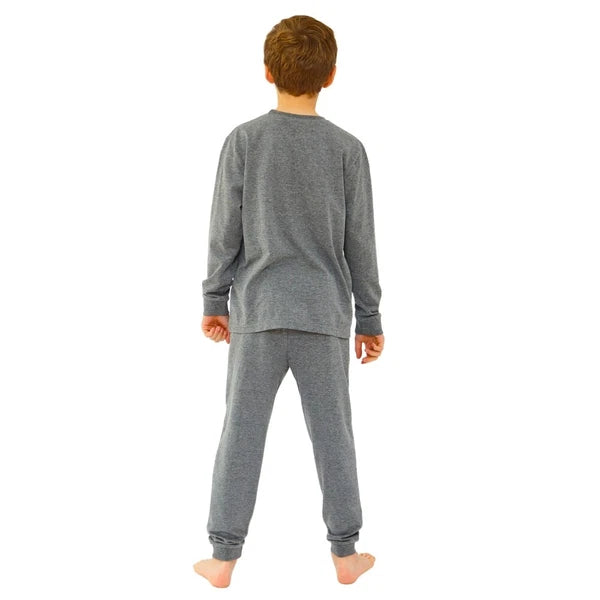 Boys Pyjama PJ Nightwear Sets 2 Piece Check Bottom Loungewear Short Long Bedlam