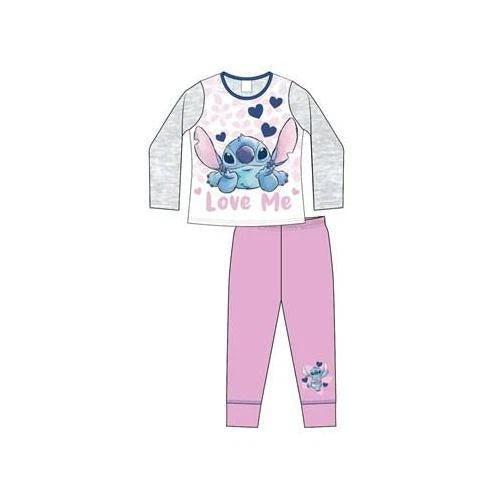 Disney Lilo And Stitch Pyjamas Girls Pjs Nightwear Kids Childrens Trousers Top