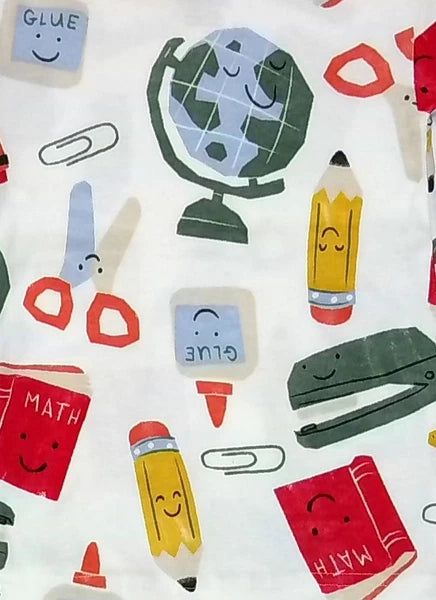 Carter's Toddler Kids School Tools Print Short-Sleeved Cotton Pajama Set