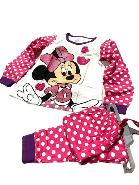Disney Store Minnie Mouse PJ Pyjamas nightwear Gift Set Girls Pink Dots BNWT